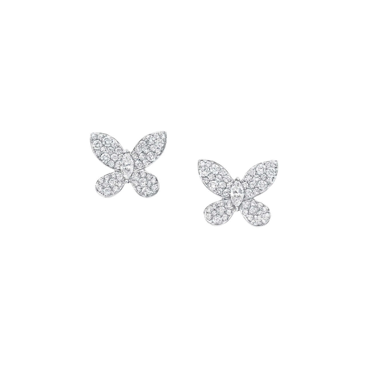 Серьги Graff Pave Butterfly Diamond Small Stud Earrings
