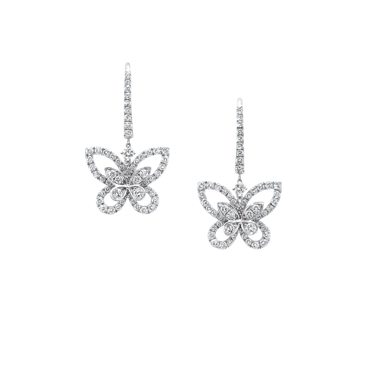 Серьги Graff Butterfly Silhouette Diamond Drop Earrings